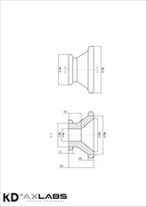 KD By AxLabs Standard Large Strap Buttons (2) - AxLabs